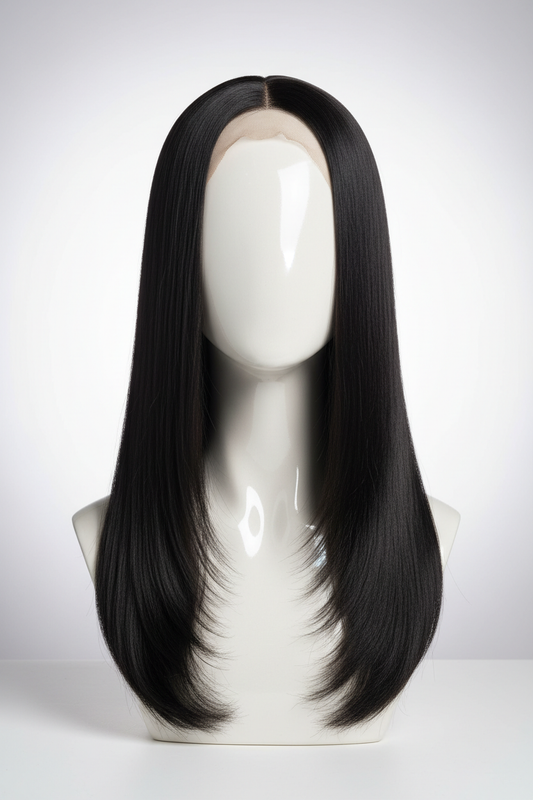 Jet Black Wig Light