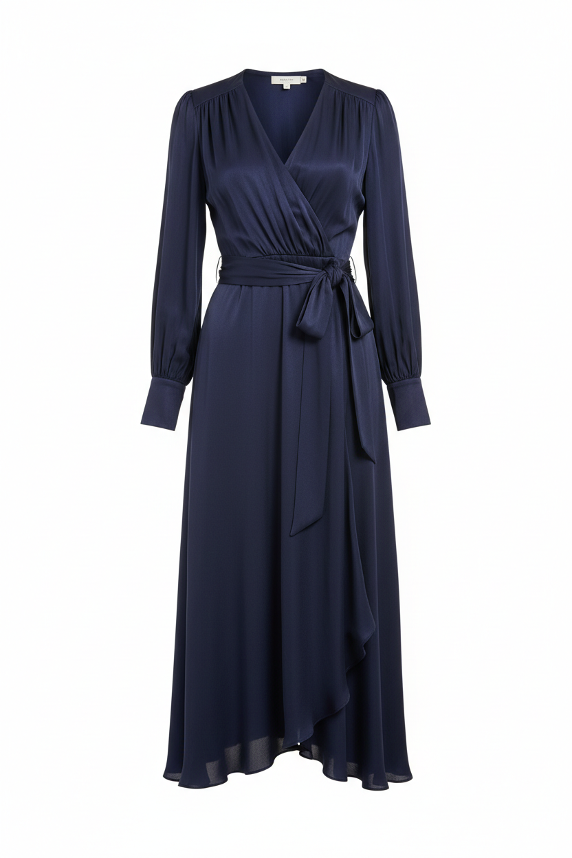 Navy Wrap Dress